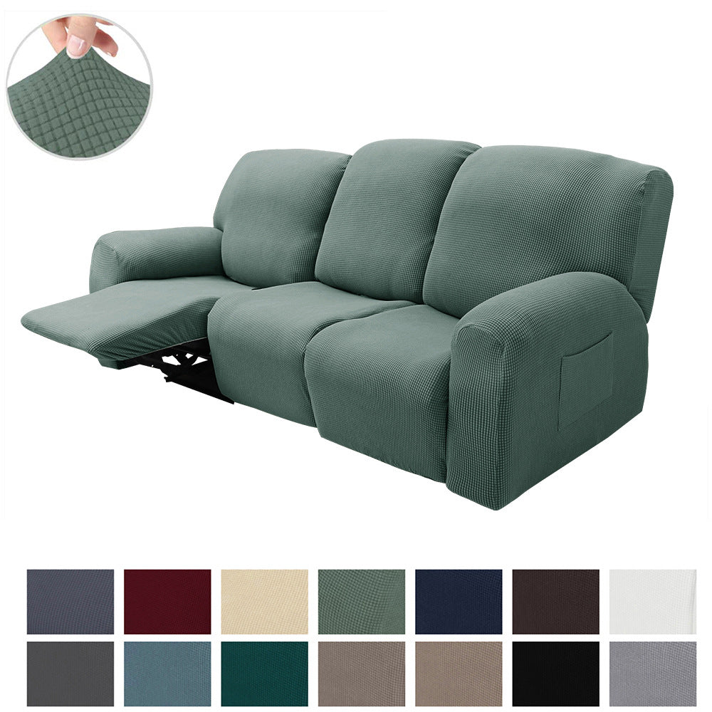 8-Piece Set of Elastic Velvet Couch Covers for 3 Cushions