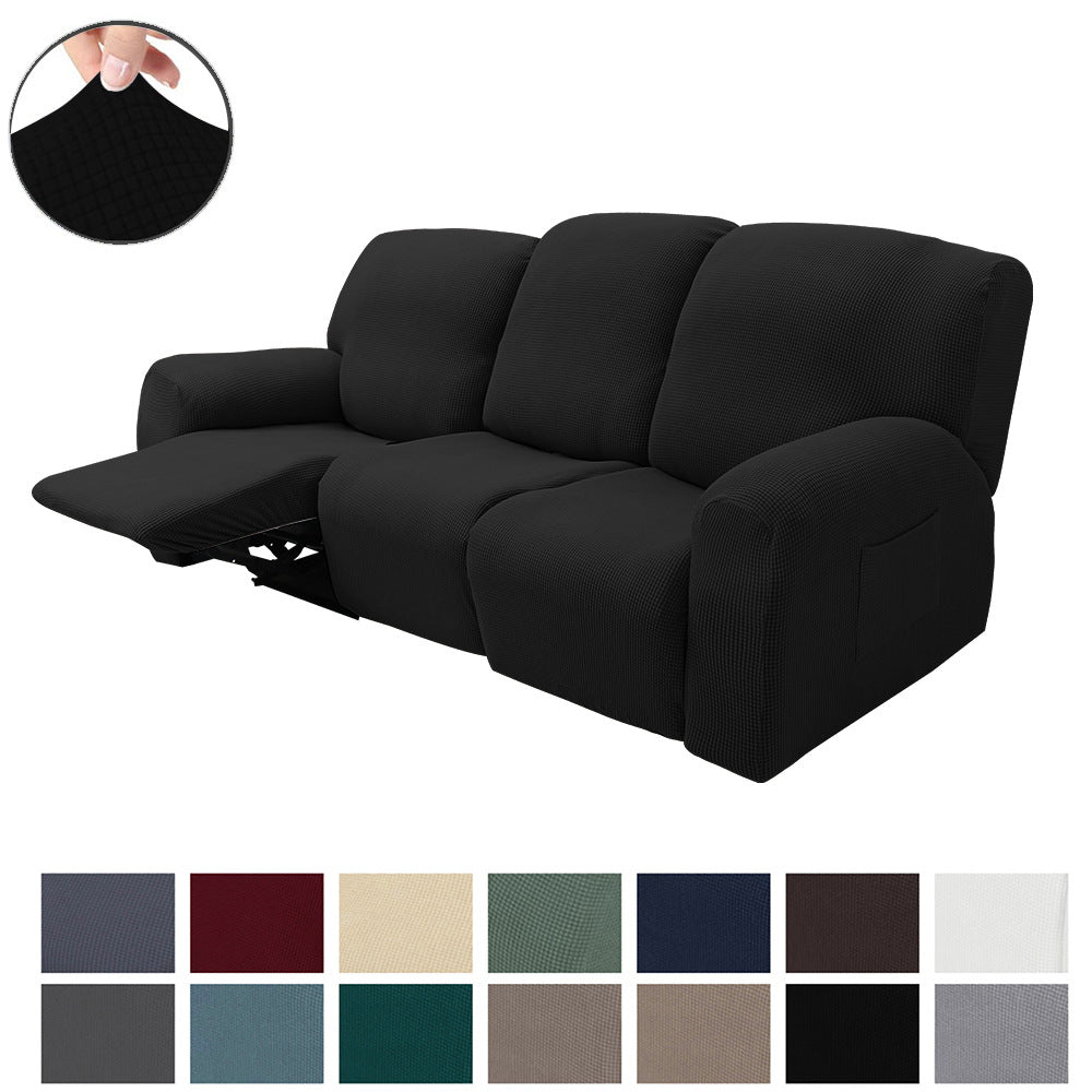 8-Piece Set of Elastic Velvet Couch Covers for 3 Cushions