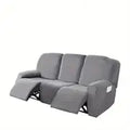 8-Piece Set of Elastic Velvet Couch Covers for 3 Cushions