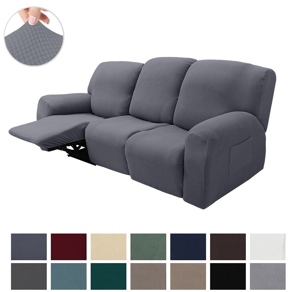 8-Piece Set of Elastic Velvet Couch Covers for 3 Cushions