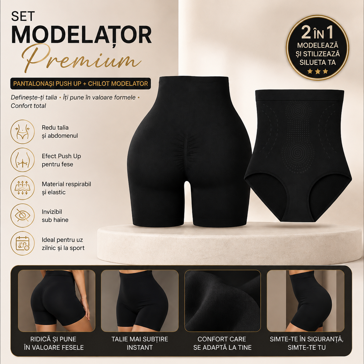 ✨ Set Modelator Premium – Mărime Universală – Se Mulează Perfect pe Corp
