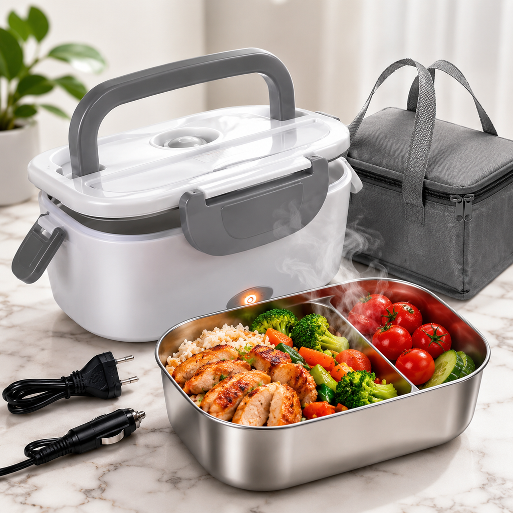 🍱⚡ LunchBox ProHeat 2 în 1™ – Cutie Electrică pentru Prânz cu Încălzire