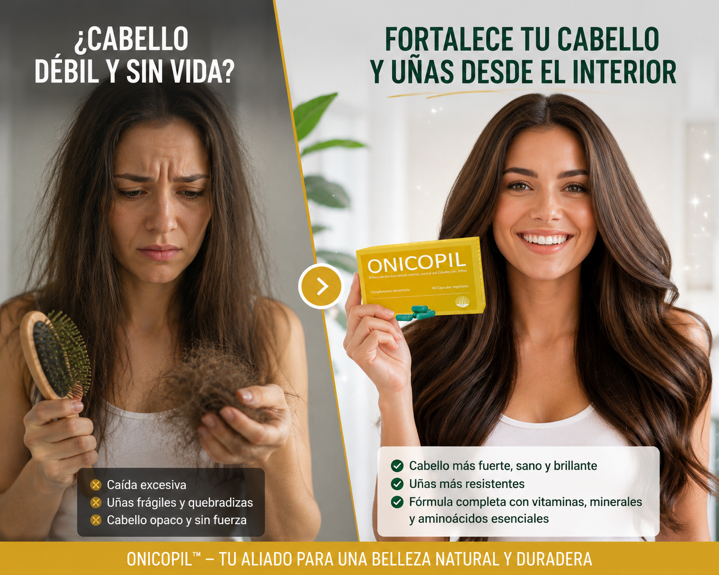 ONICOPIL™ – Complex Premium pentru Păr și Unghii | 60 Capsule
