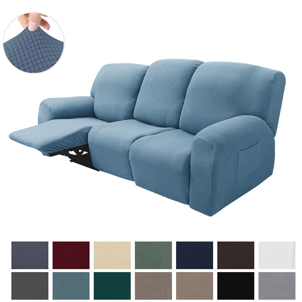 8-Piece Set of Elastic Velvet Couch Covers for 3 Cushions