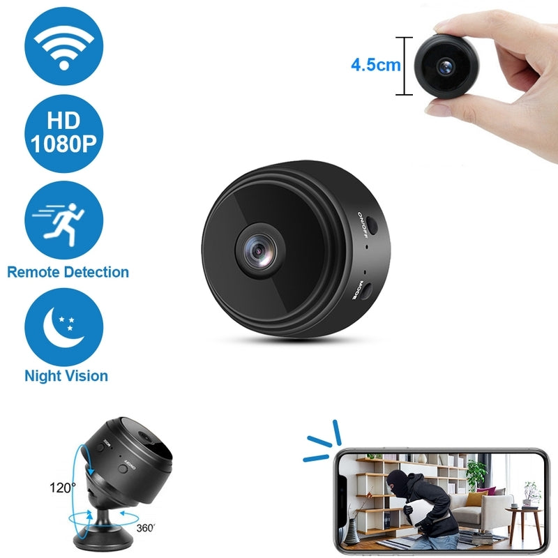 Pachet 4 Camere de Supraveghere Inteligente WiFi HD 1080P cu Vedere Nocturnă